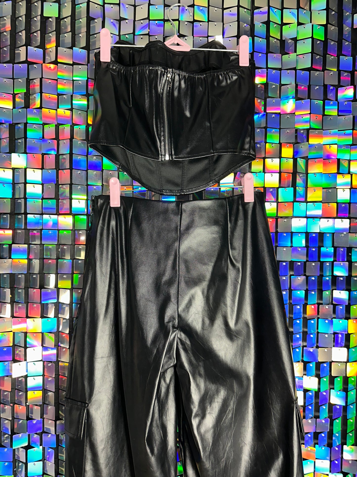 Leather Pant Set
