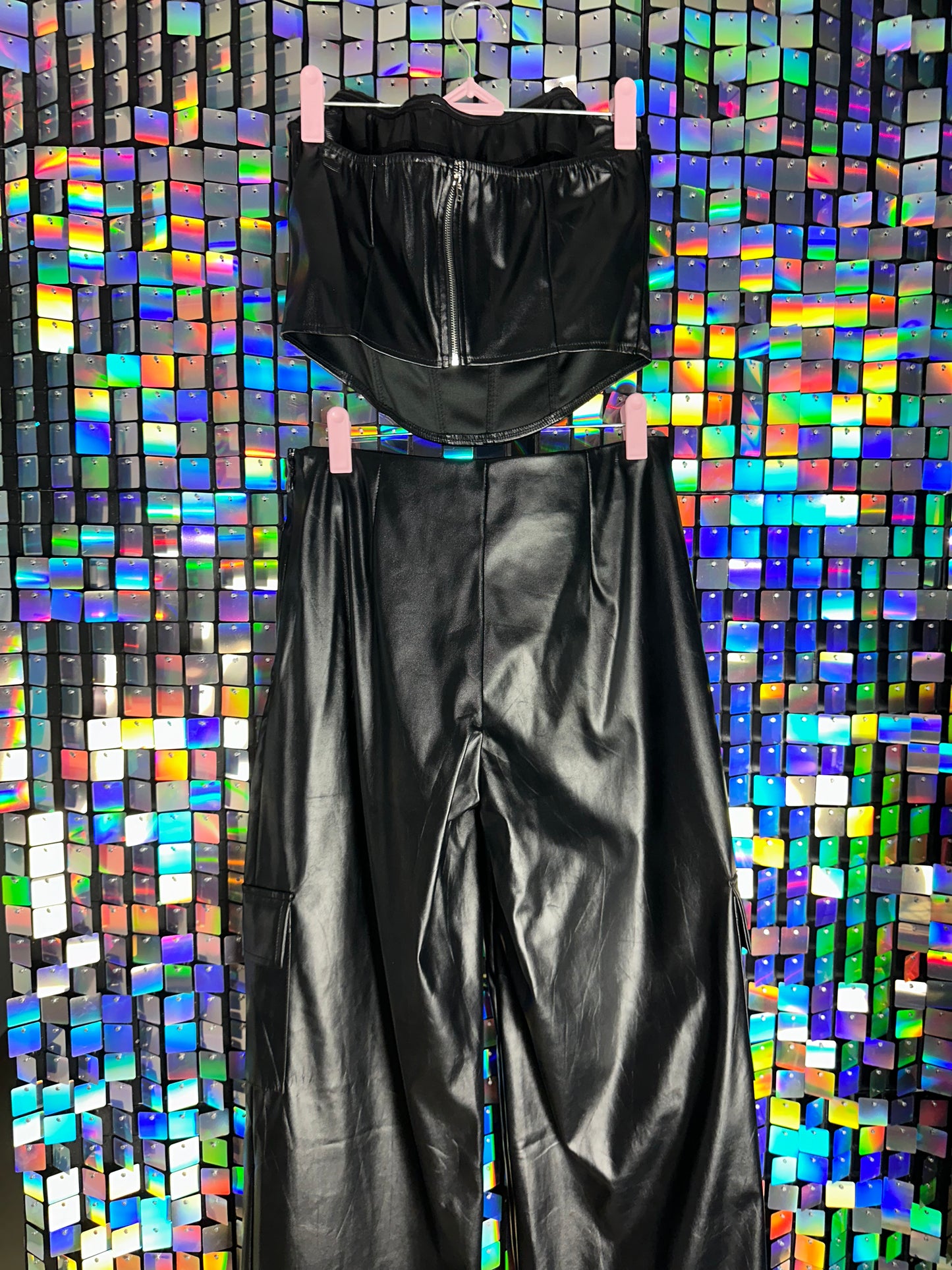 Leather Pant Set