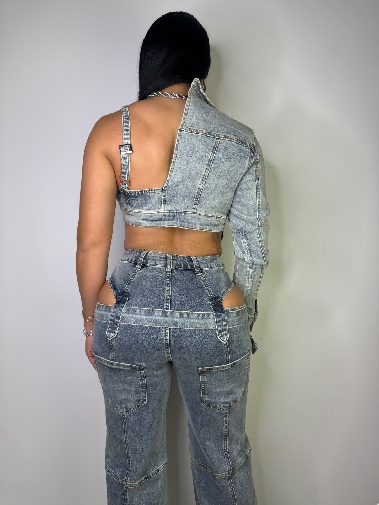 BADDIE Denim Top