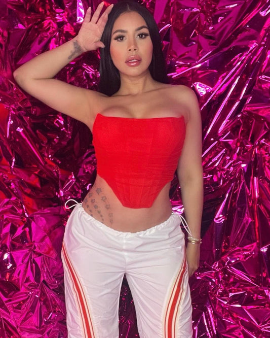 Red Mesh Corset
